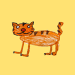 Children's illustration of a tiger