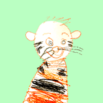 Children's illustration of a tiger
